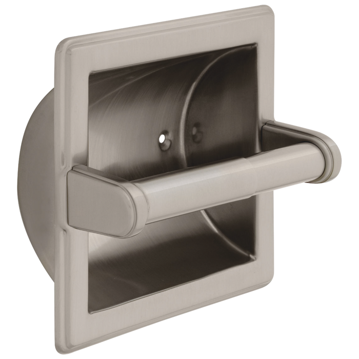 Delta 45072 Brass Recessed Paper Holder with Brass Roller, satin nickel