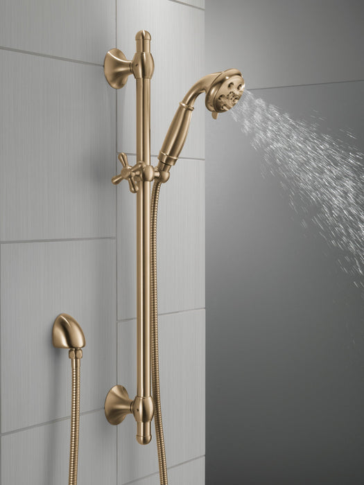 Delta Universal Showering Components 51308 H2OKINETIC 3-Setting Slide Bar Hand Shower, champagne bronze - view 4