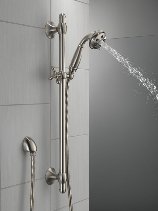 Delta Universal Showering Components 51308 H2OKINETIC 3-Setting Slide Bar Hand Shower, stainless - view 5