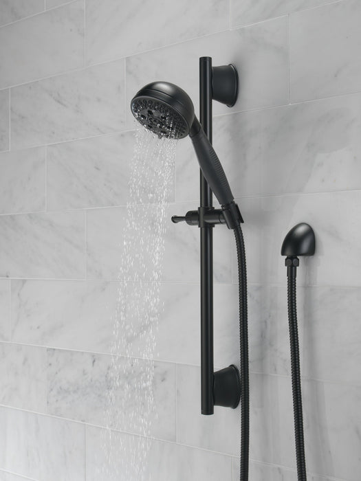 Delta Universal Showering Components 51559 H2OKINETIC 5-Setting Slide Bar Hand Shower, matte black - view 3