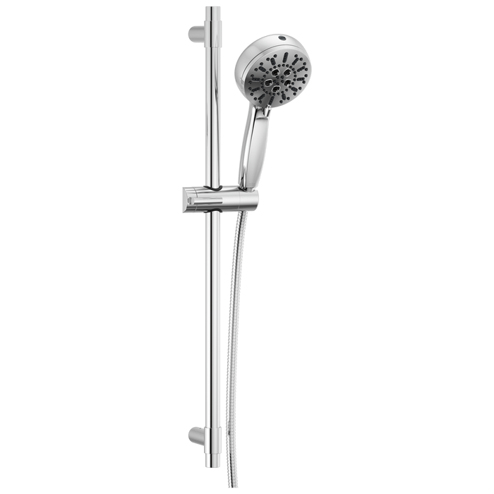 Delta Universal Showering Components 51584 7-Setting Slide Bar Hand Shower with Cleaning Spray, lumicoat chrome