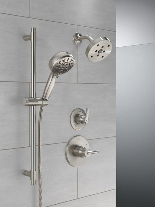 Delta Universal Showering Components 51584 7-Setting Slide Bar Hand Shower with Cleaning Spray, lumicoat stainless - view 4