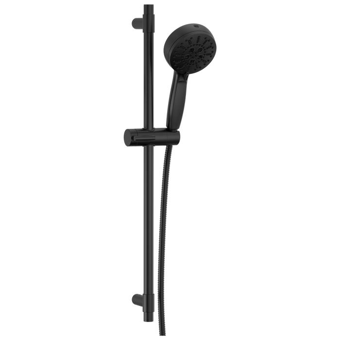 Delta Universal Showering Components 51584 7-Setting Slide Bar Hand Shower with Cleaning Spray, matte black
