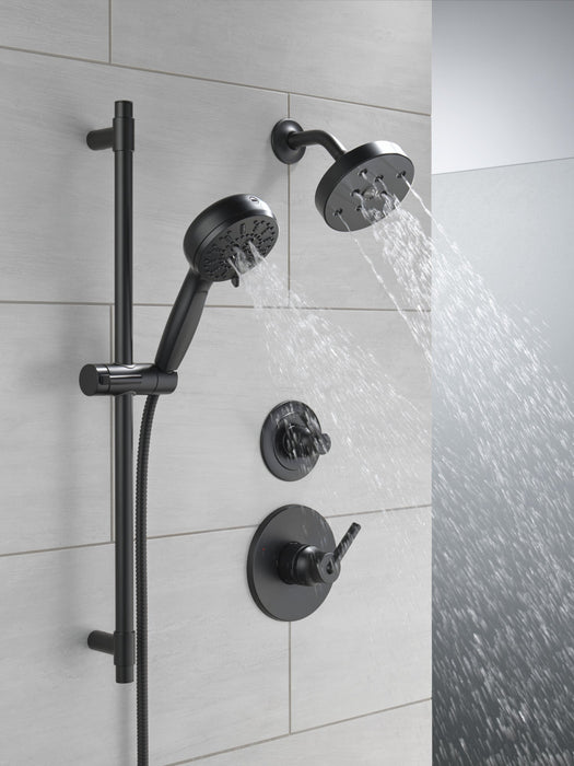 Delta Universal Showering Components 51584 7-Setting Slide Bar Hand Shower with Cleaning Spray, matte black - view 3
