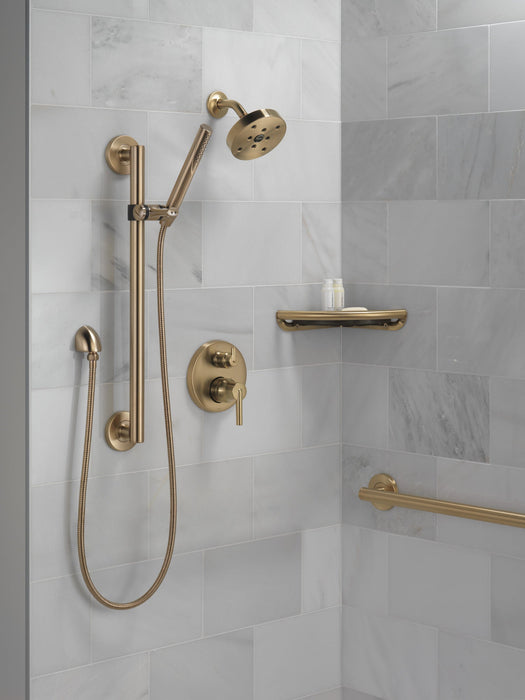 Delta Universal Showering Components 51600 Adjustable Slide Bar / Grab Bar Assembly with Elbow, champagne bronze - view 2