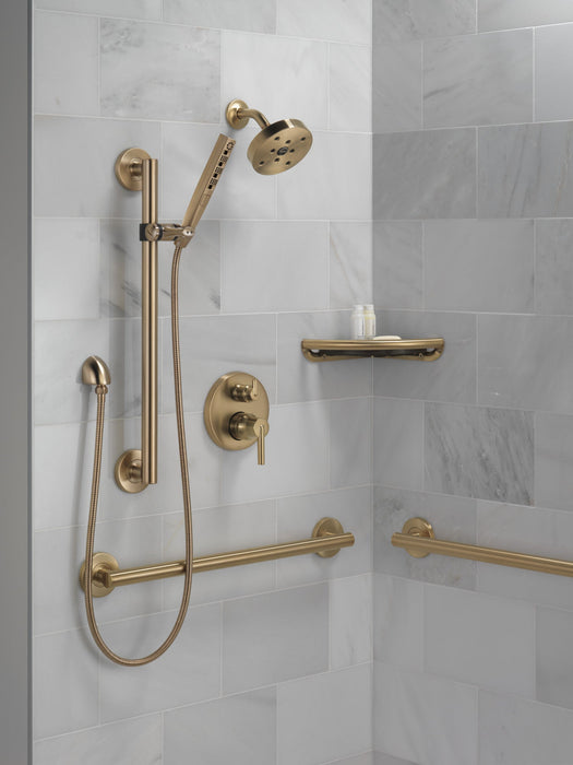 Delta Universal Showering Components 51600 Adjustable Slide Bar / Grab Bar Assembly with Elbow, champagne bronze - view 4