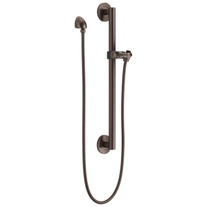 Delta Universal Showering Components 51600 Adjustable Slide Bar / Grab Bar Assembly with Elbow, venetian bronze