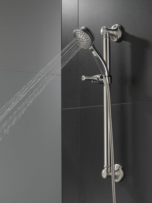 Delta Universal Showering Components 51900 ActivTouch 9-Setting Hand Shower with Traditional Slide Bar / Grab Bar,...