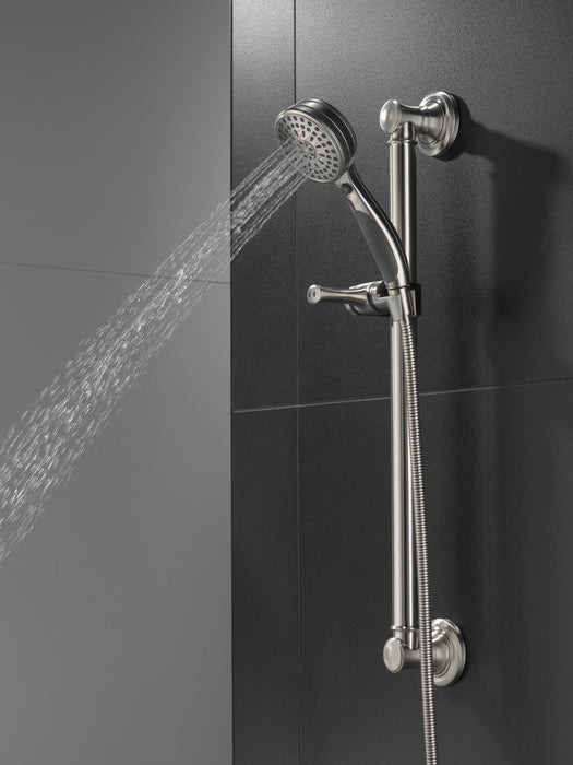 Delta Universal Showering Components 51900 ActivTouch 9-Setting Hand Shower with Traditional Slide Bar / Grab Bar,...