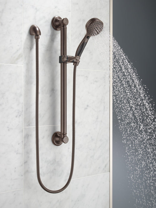 Delta Universal Showering Components 51900 ActivTouch 9-Setting Hand Shower with Traditional Slide Bar / Grab Bar,...