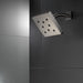 Delta Universal Showering Components 52171 H2OKINETIC Single-Setting Metal Raincan Shower Head, lumicoat black stainless...