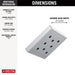 Delta Universal Showering Components 52171 H2OKINETIC Single-Setting Metal Raincan Shower Head, lumicoat chrome - view 5