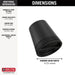 Delta Universal Showering Components 52386 3-Setting Showerhead, matte black - view 3