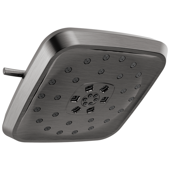 Delta Universal Showering Components 52460 H2Okinetic 4-Setting Shower Head with Ultrasoak, lumicoat black stainless