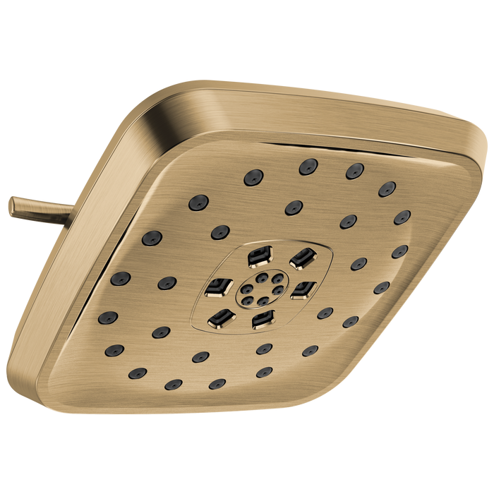 Delta Universal Showering Components 52460 H2Okinetic 4-Setting Shower Head with Ultrasoak, lumicoat champagne bronze