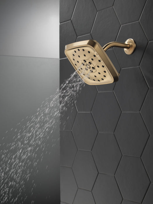 Delta Universal Showering Components 52460 H2Okinetic 4-Setting Shower Head with Ultrasoak, lumicoat champagne bronze -...