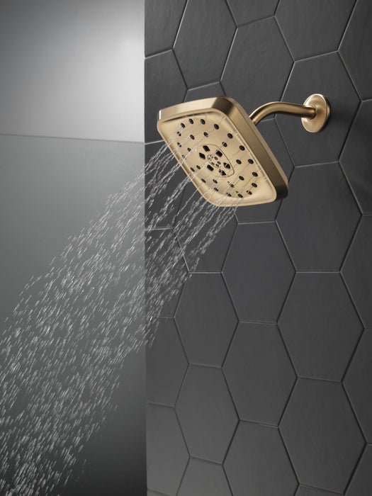 Delta Universal Showering Components 52460 H2Okinetic 4-Setting Shower Head with Ultrasoak, lumicoat champagne bronze -...