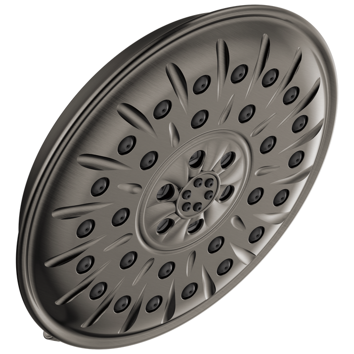 Delta Universal Showering Components 52487 Ultrasoak 4-Setting Shower Head, lumicoat black stainless