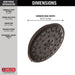 Delta Universal Showering Components 52487 Ultrasoak 4-Setting Shower Head, venetian bronze - view 3