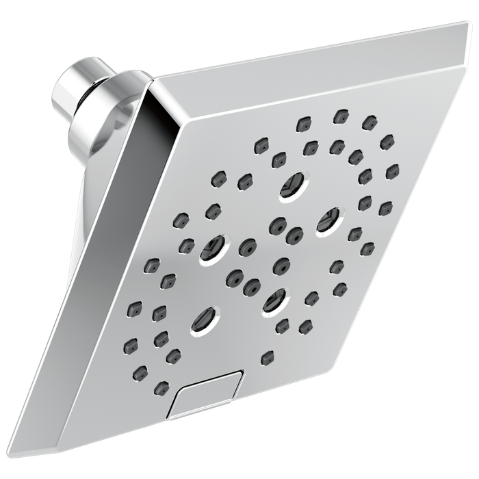 Delta Universal Showering Components 52664 H2OKINETIC 5-Setting Angular Modern Raincan Shower Head, chrome