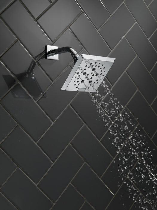 Delta Universal Showering Components 52664 H2OKINETIC 5-Setting Angular Modern Raincan Shower Head, chrome - view 4