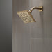 Delta Universal Showering Components 52664 H2OKINETIC 5-Setting Angular Modern Raincan Shower Head, lumicoat champagne...