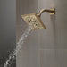 Delta Universal Showering Components 52664 H2OKINETIC 5-Setting Angular Modern Raincan Shower Head, lumicoat champagne...
