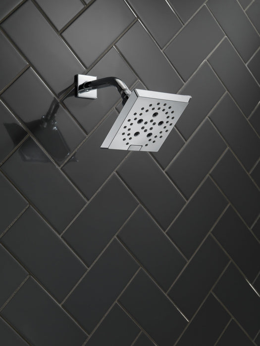 Delta Universal Showering Components 52664 H2OKINETIC 5-Setting Angular Modern Raincan Shower Head, lumicoat chrome - view 4