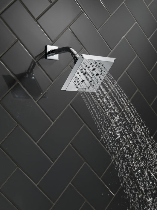 Delta Universal Showering Components 52664 H2OKINETIC 5-Setting Angular Modern Raincan Shower Head, lumicoat chrome - view 5
