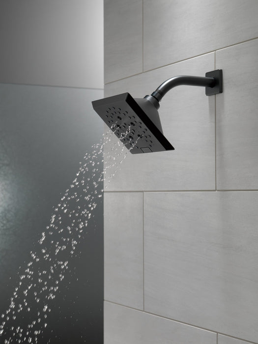 Delta Universal Showering Components 52664 H2OKINETIC 5-Setting Angular Modern Raincan Shower Head, matte black - view 3