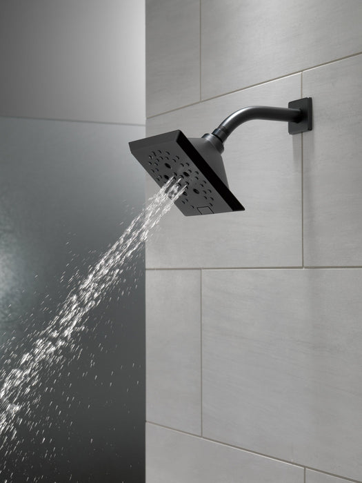 Delta Universal Showering Components 52664 H2OKINETIC 5-Setting Angular Modern Raincan Shower Head, matte black - view 4