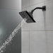 Delta Universal Showering Components 52664 H2OKINETIC 5-Setting Angular Modern Raincan Shower Head, matte black - view 4