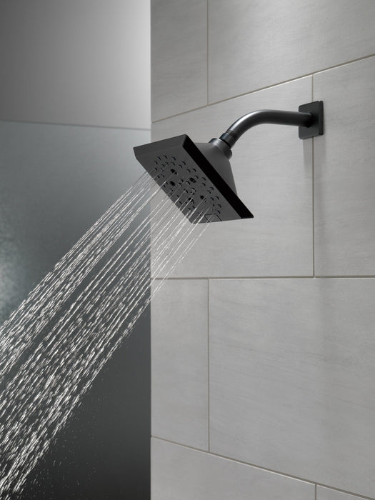 Delta Universal Showering Components 52664 H2OKINETIC 5-Setting Angular Modern Raincan Shower Head, matte black - view 5