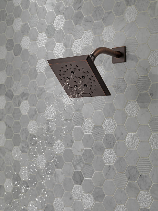 Delta Universal Showering Components 52664 H2OKINETIC 5-Setting Angular Modern Raincan Shower Head