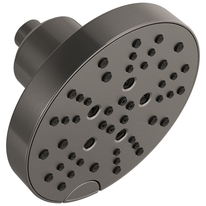 Delta Universal Showering Components 52668 H2OKINETIC 5-Setting Contemporary Raincan Shower Head, lumicoat black stainless