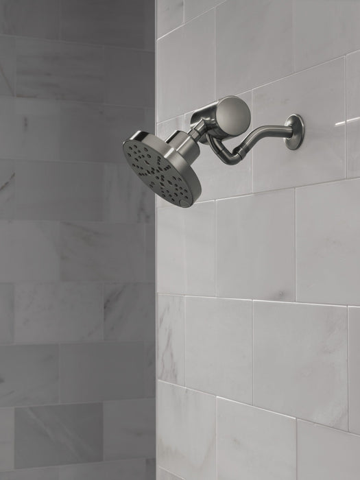 Delta Universal Showering Components 52668 H2OKINETIC 5-Setting Contemporary Raincan Shower Head, lumicoat black...
