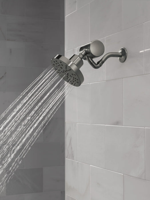 Delta Universal Showering Components 52668 H2OKINETIC 5-Setting Contemporary Raincan Shower Head, lumicoat black...