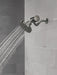 Delta Universal Showering Components 52668 H2OKINETIC 5-Setting Contemporary Raincan Shower Head, lumicoat black...