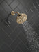 Delta Universal Showering Components 52668 H2OKINETIC 5-Setting Contemporary Raincan Shower Head, lumicoat champagne...