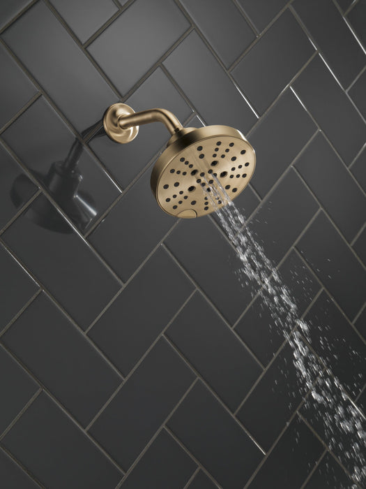 Delta Universal Showering Components 52668 H2OKINETIC 5-Setting Contemporary Raincan Shower Head, lumicoat champagne...