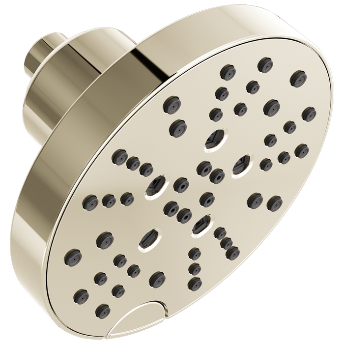 Delta Universal Showering Components 52668 H2OKINETIC 5-Setting Contemporary Raincan Shower Head, lumicoat polished nickel