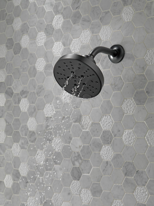 Delta Universal Showering Components 52668 H2OKINETIC 5-Setting Contemporary Raincan Shower Head, matte black - view 4