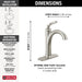 Delta Woodhurst 532 Single Handle Bathroom Faucet, stainless - view 2