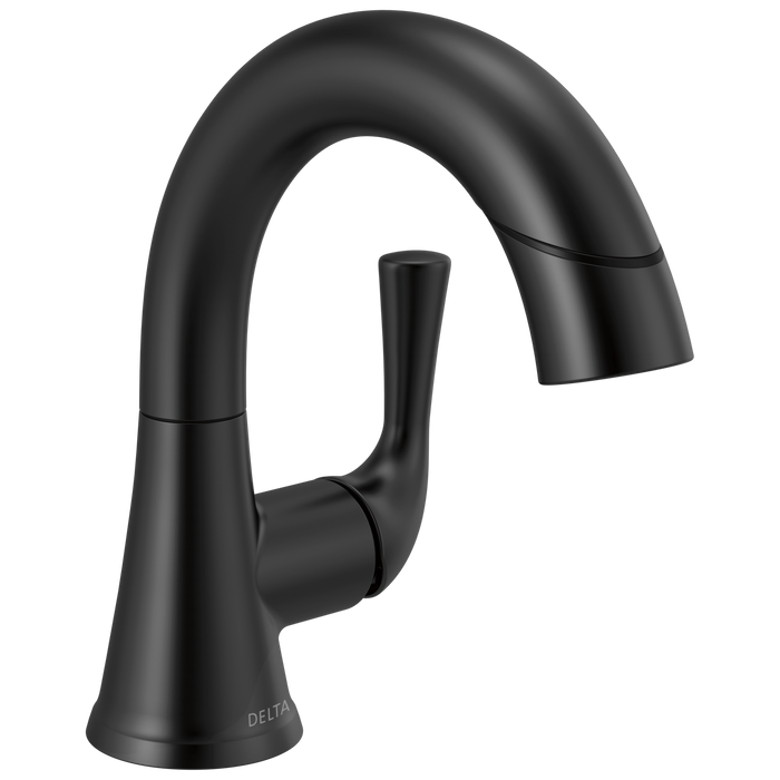 Delta Kayra 533LF Single Handle Bathroom Faucet, matte black