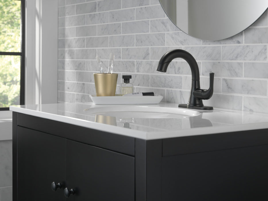 Delta Kayra 533LF Single Handle Bathroom Faucet, matte black - view 2