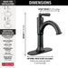 Delta Saylor 535 Single Handle Bathroom Faucet, matte black - view 4