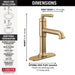Delta Saylor 536 Single Handle Bathroom Faucet, champagne bronze - view 2