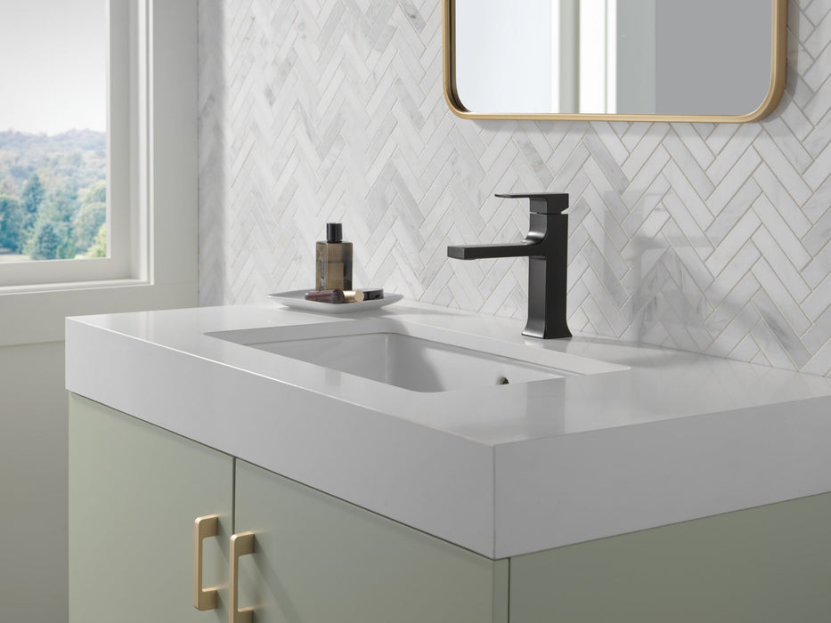 Delta Velum 537 Single Handle Bathroom Faucet, matte black - view 5