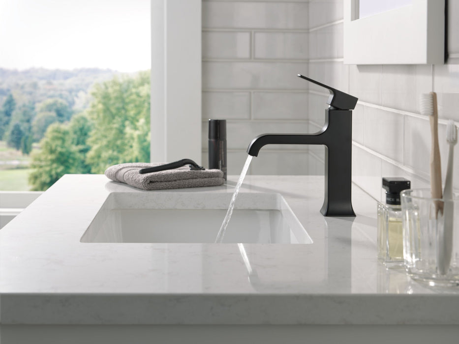 Delta Velum 539 Single Handle Bathroom Faucet, matte black - view 4
