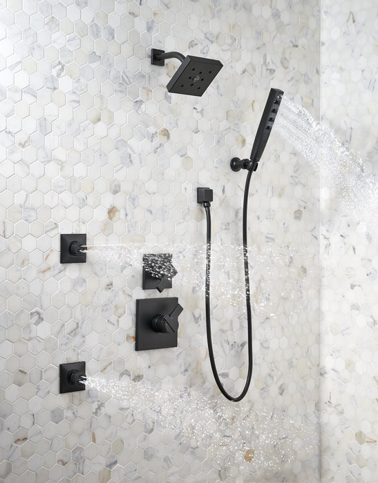 Delta Universal Showering Components 55140 H2OKINETIC 4-Setting Wall Mount Hand Shower, matte black - view 3